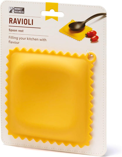 Ravioli-Shaped Spoon Rest, Spoon Rest for Kitchen Counter, Cool Kitchen Gadgets & Cute Kitchen Accessories, from a Collection of Different Pasta-Shaped Unique Kitchen Gadgets